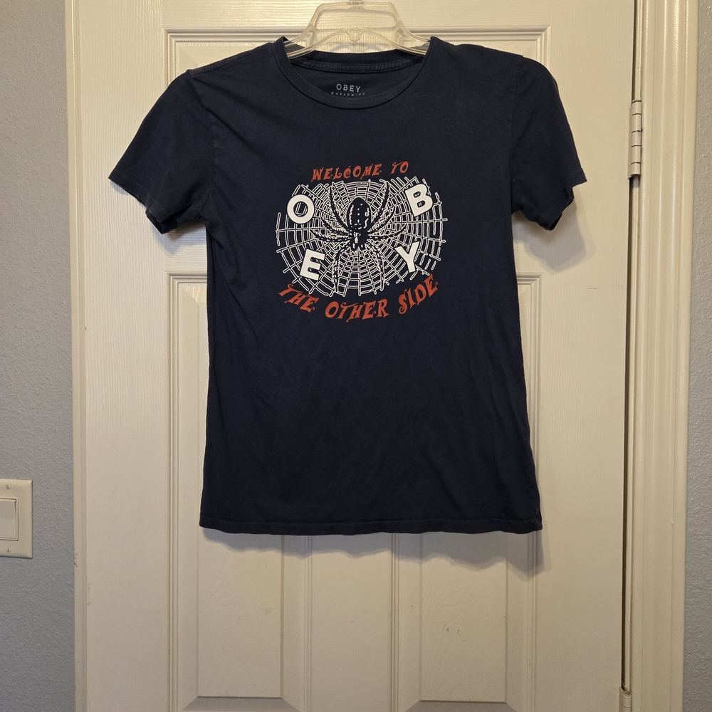 Obey Navy Blue Graphic Tee